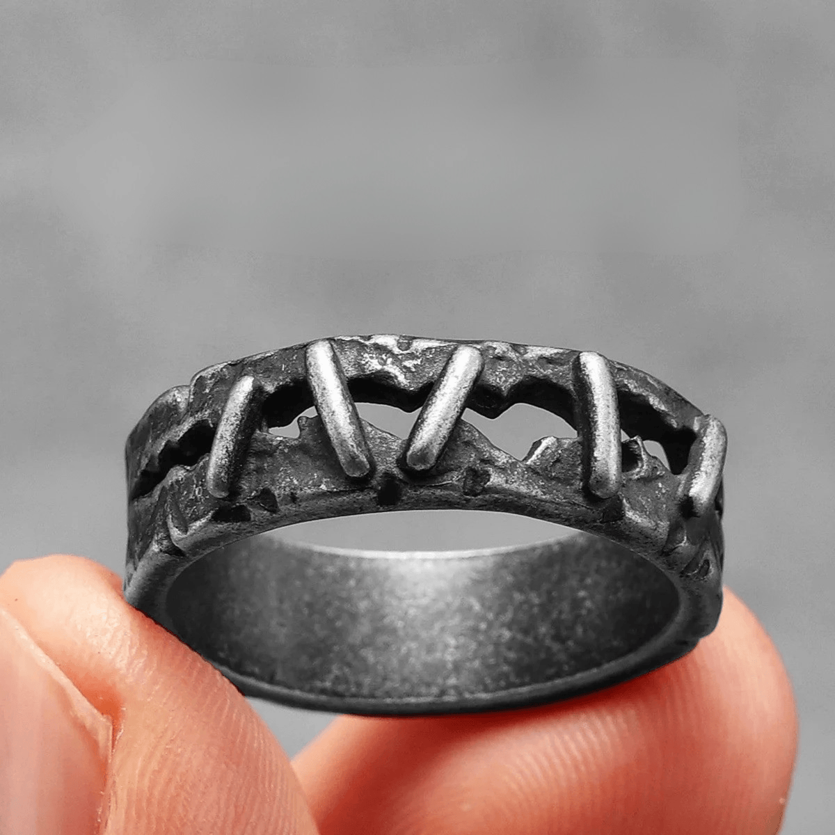 Vintage Frankenstein Flesh Ring – Stainless Steel Gothic Punk Biker Alternative Jewelry by Chrome Cult