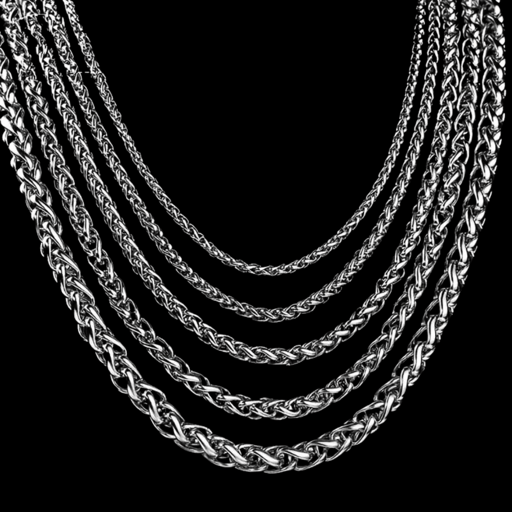 Wheat Chain – 316L Stainless Steel Gothic Jewelry by Chrome Cult