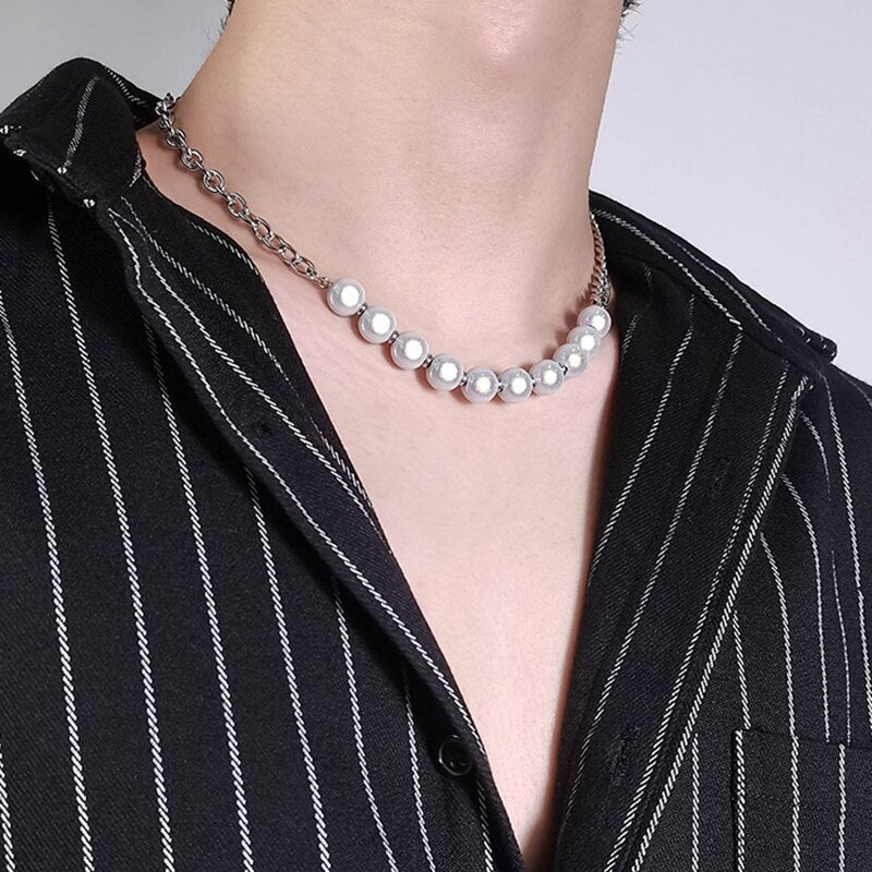 10mm Half Pearl Cuban Chain