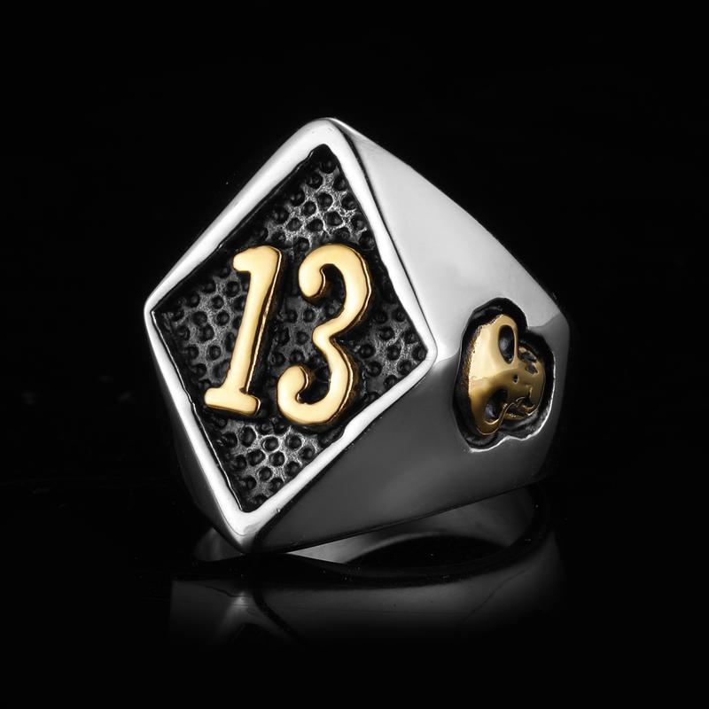 13 Skull Ring | Stainless Steel Gothic Jewelry | Chrome Cult
