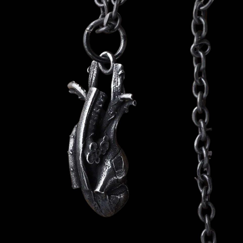 3D Anatomic Heart Pendant - Chrome Cult