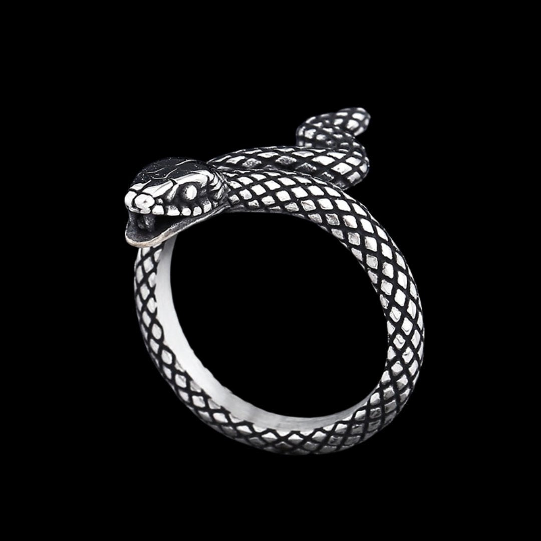 3D Snake Ring - Chrome Cult