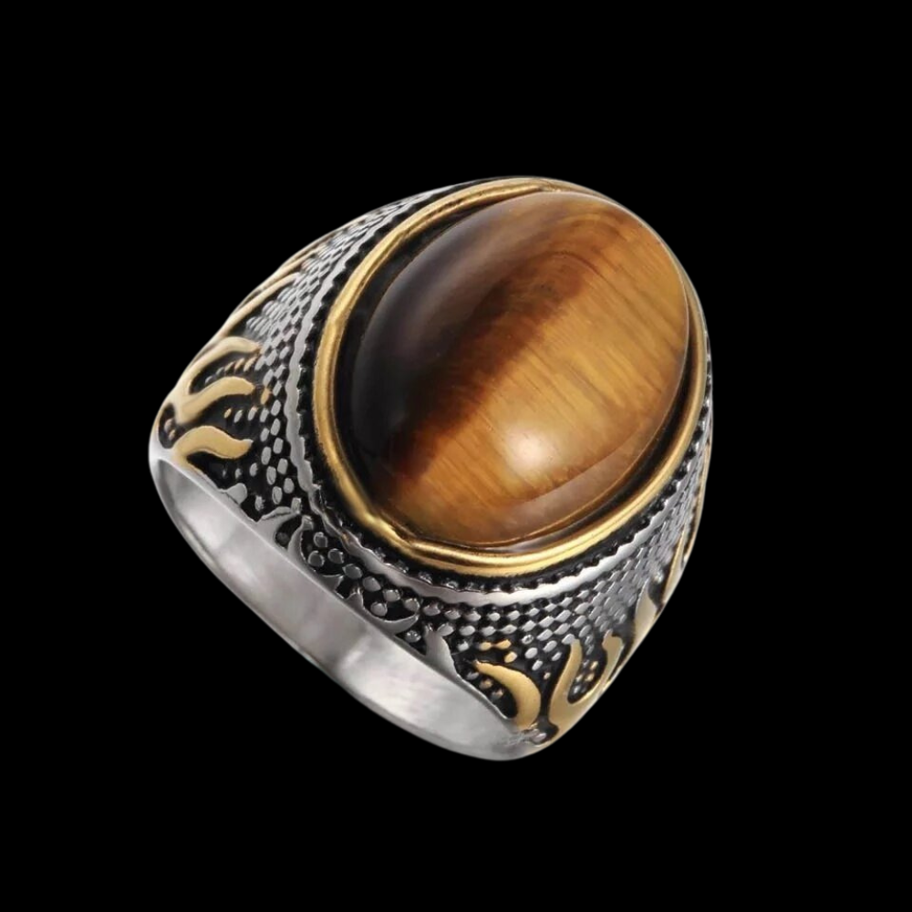 Natural Stone Flame Ring
