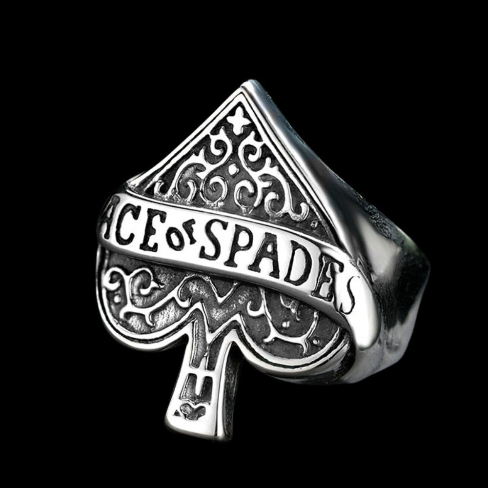 Ace Of Spades Ring - Chrome Cult