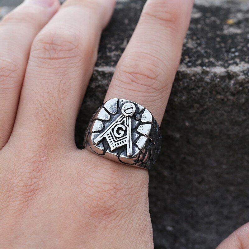 AG Stone Masonic Ring