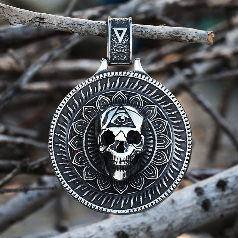 All Seeing Eye Skull Pendant