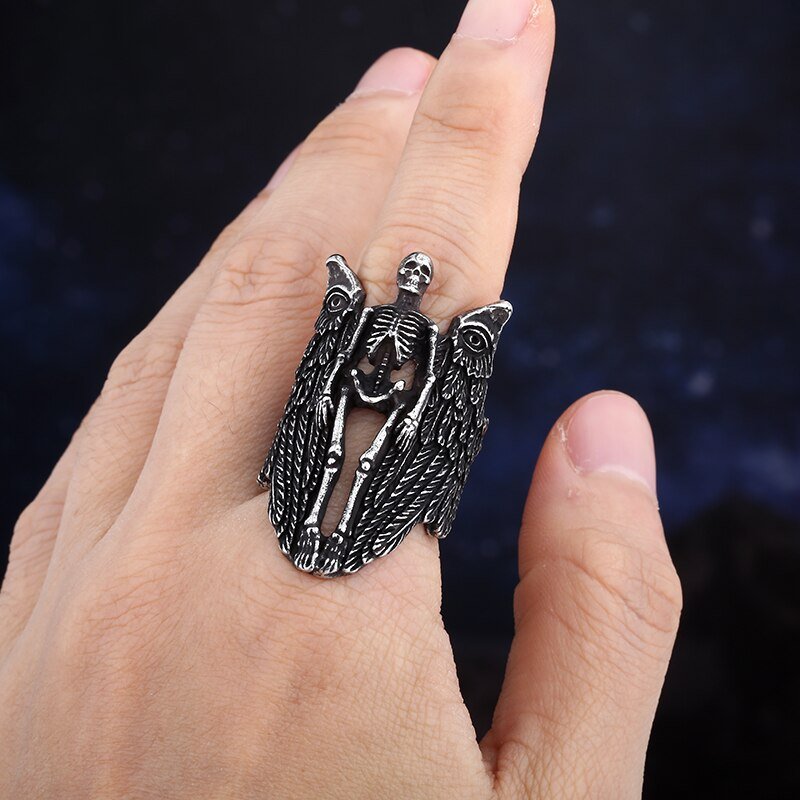 Angel of Death Ring - Chrome Cult