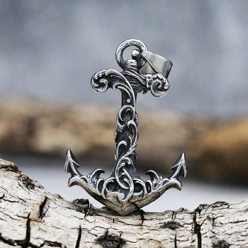 Antique Anchor Noble Pattern Pendant