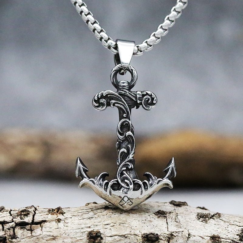 Antique Anchor Noble Pattern Pendant