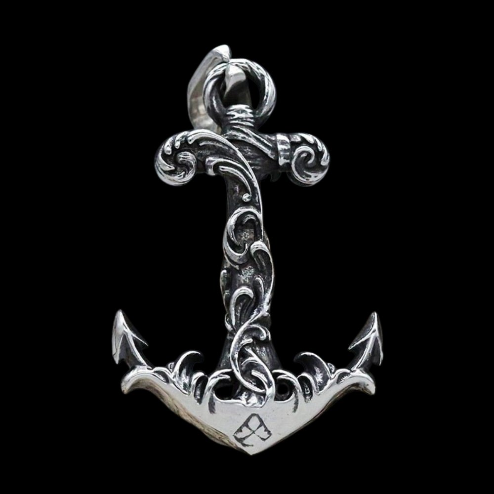 Antique Anchor Noble Pattern Pendant - Chrome Cult