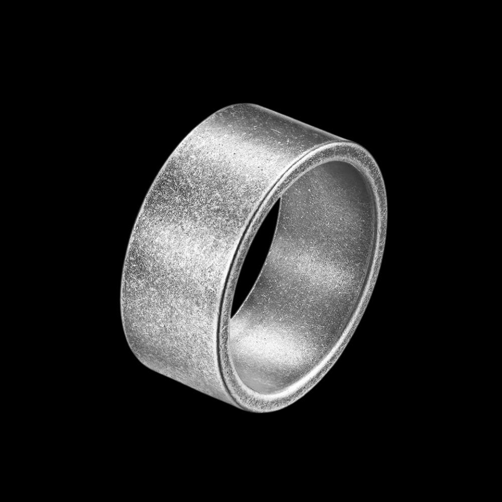 Antique Simple Steel Ring - Chrome Cult