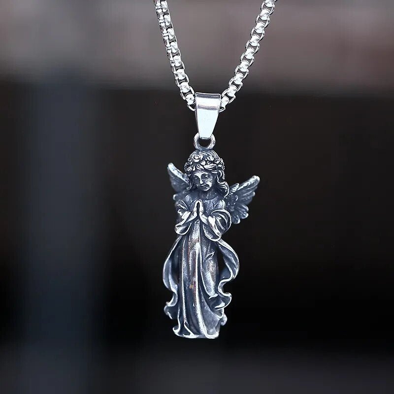 Arabella Angel Pendant - Chrome Cult