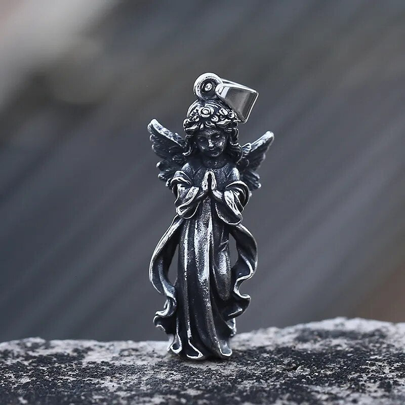 Arabella Angel Pendant - Chrome Cult