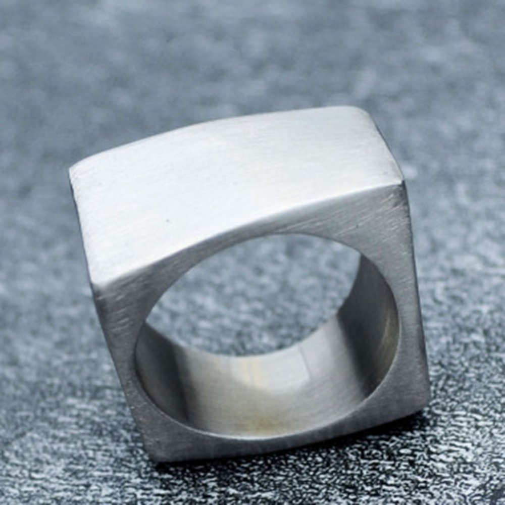 Asymmetrical Block Ring – Chrome Cult