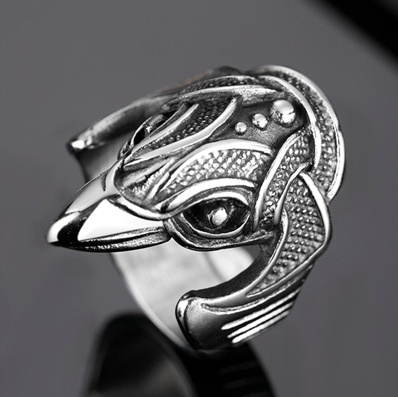 Battle Raven Viking Ring