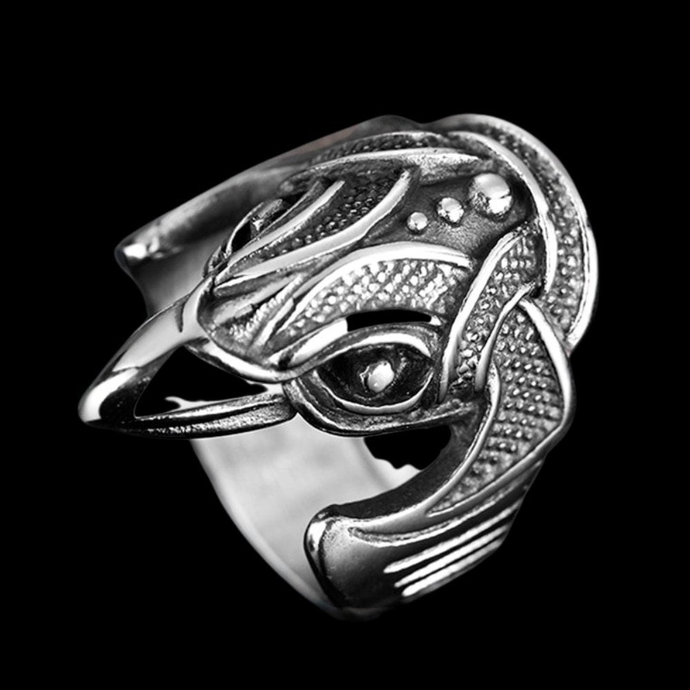 Battle Raven Viking Ring - Chrome Cult