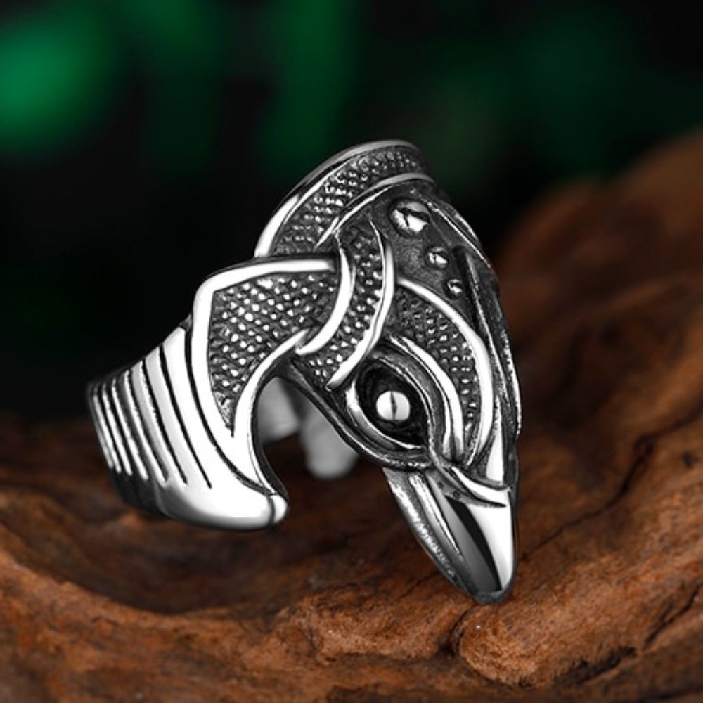 Battle Raven Viking Ring