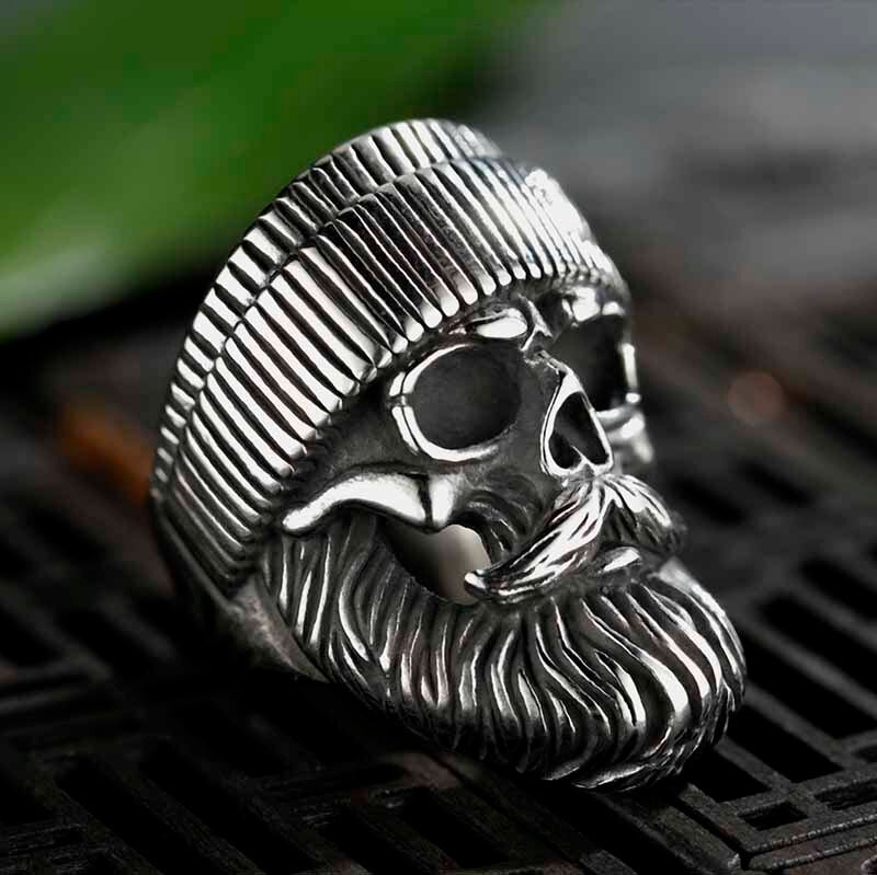 Bearded Skull Ring