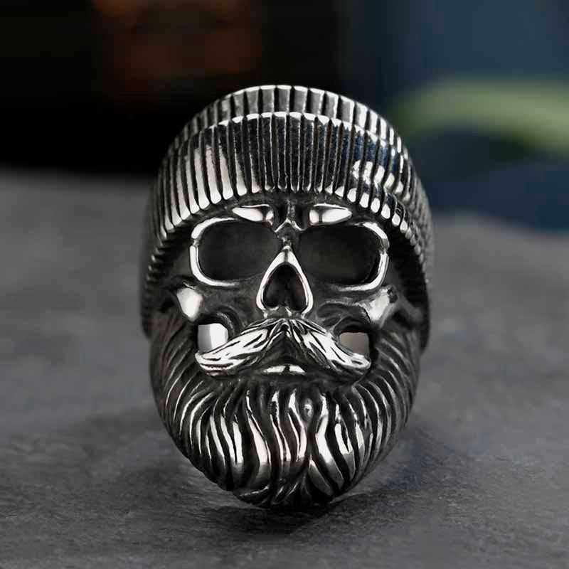 Bearded Skull Ring