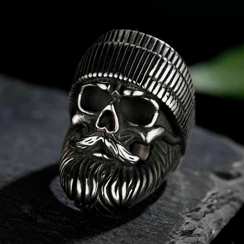 Bearded Skull Ring