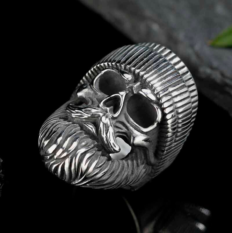 Bearded Skull Ring