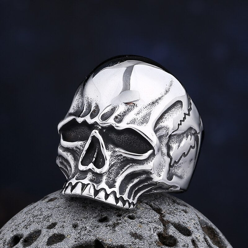 Biker Skull Ring - Chrome Cult