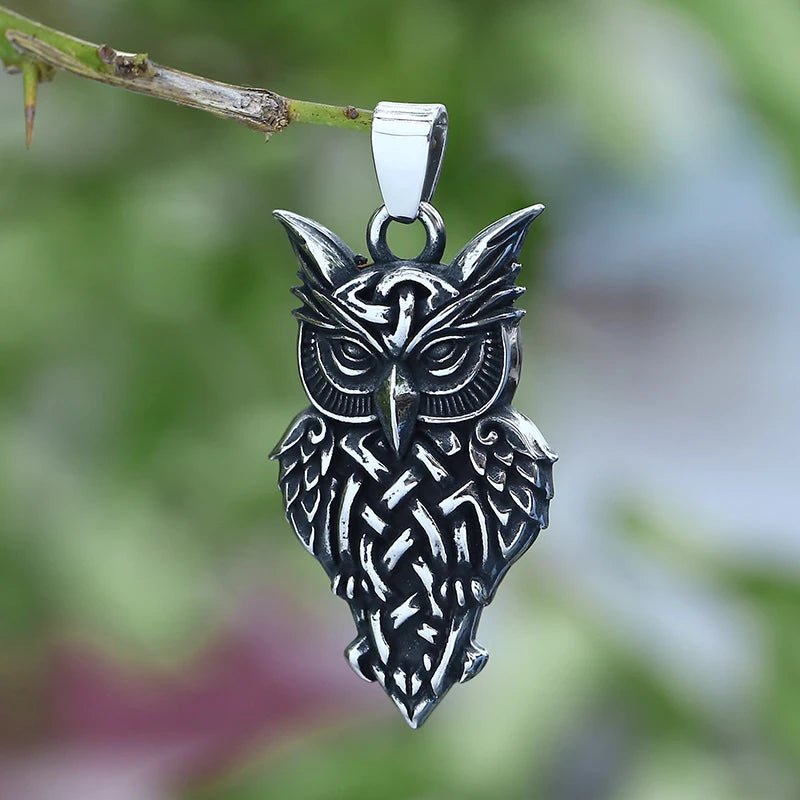 Birds Of Prey Owl Pendant - Chrome Cult