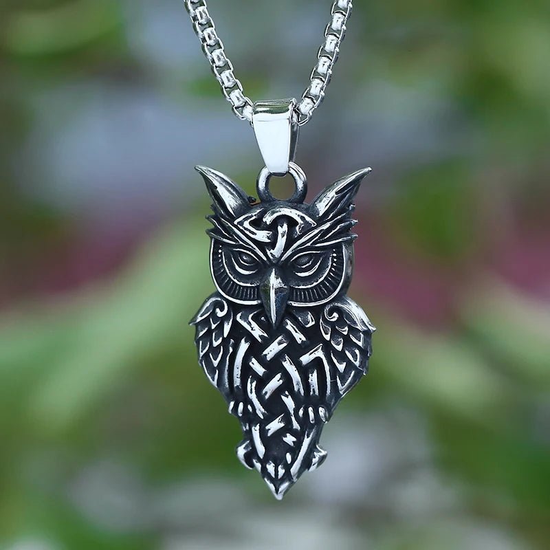 Birds Of Prey Owl Pendant - Chrome Cult