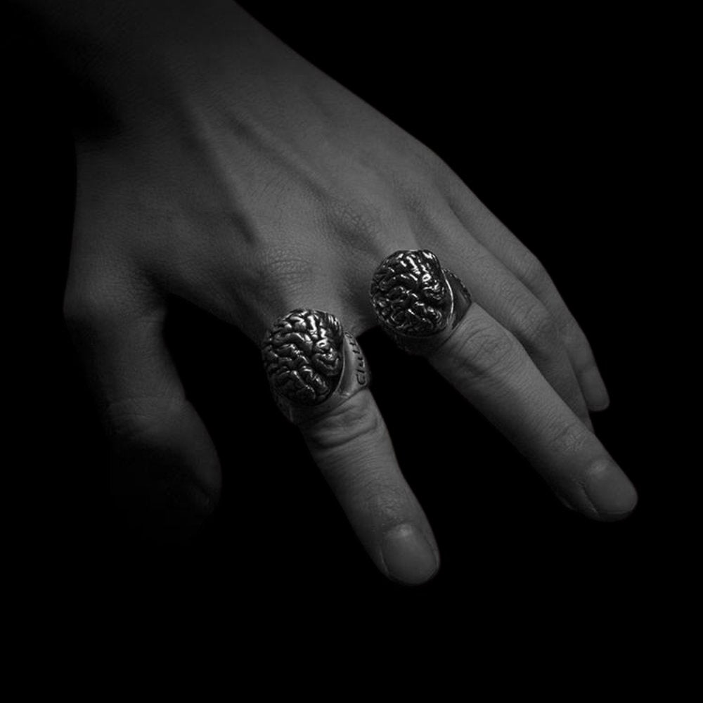 Black Brain Ring - Chrome Cult