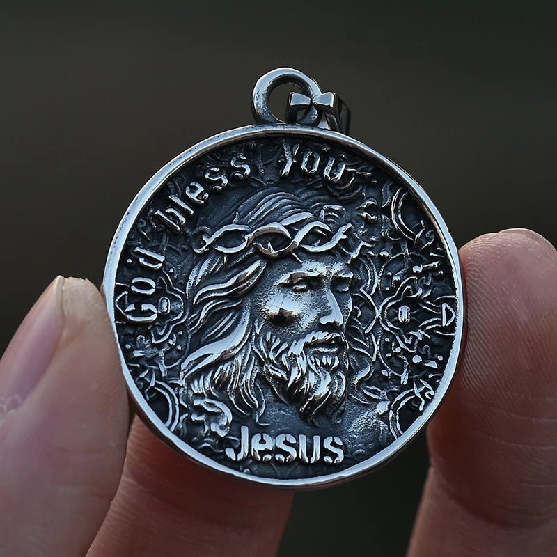 Blessings Of Christ Jesus Pendant - Chrome Cult