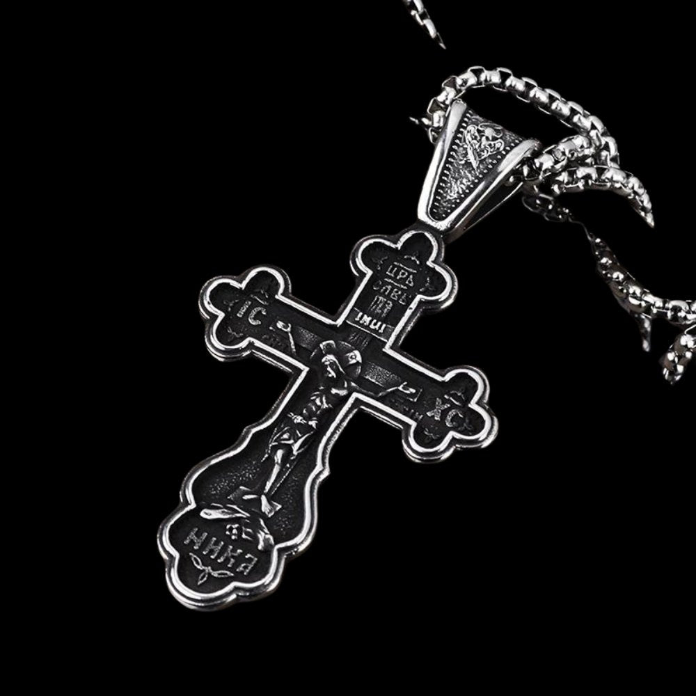 Botonee Cross Pendant | Stainless Steel Gothic Jewelry | Chrome Cult
