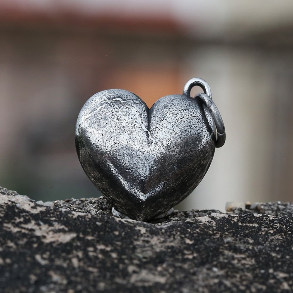 Broken Heart Skull Pendant