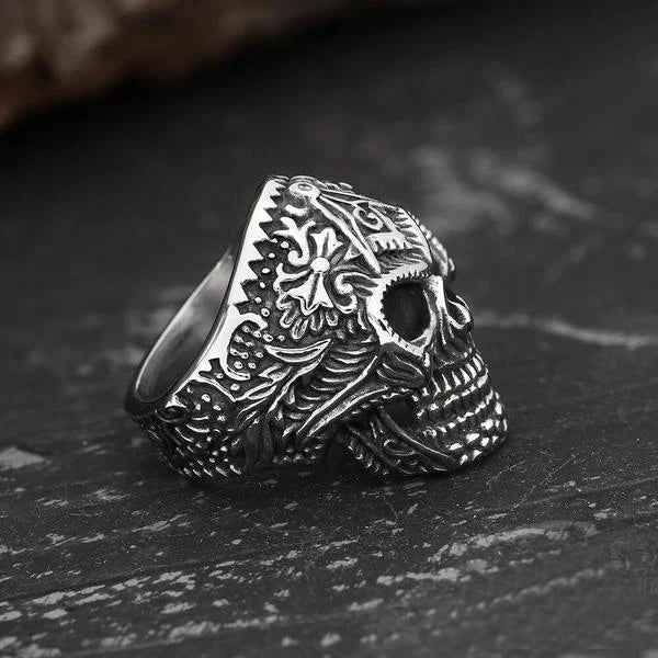 Calavera Skull Ring - Chrome Cult