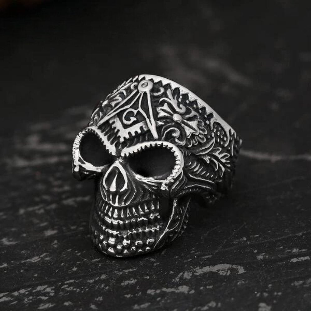 Calavera Skull Ring - Chrome Cult