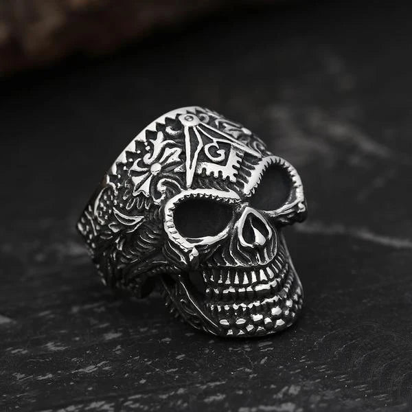 Calavera Skull Ring - Chrome Cult