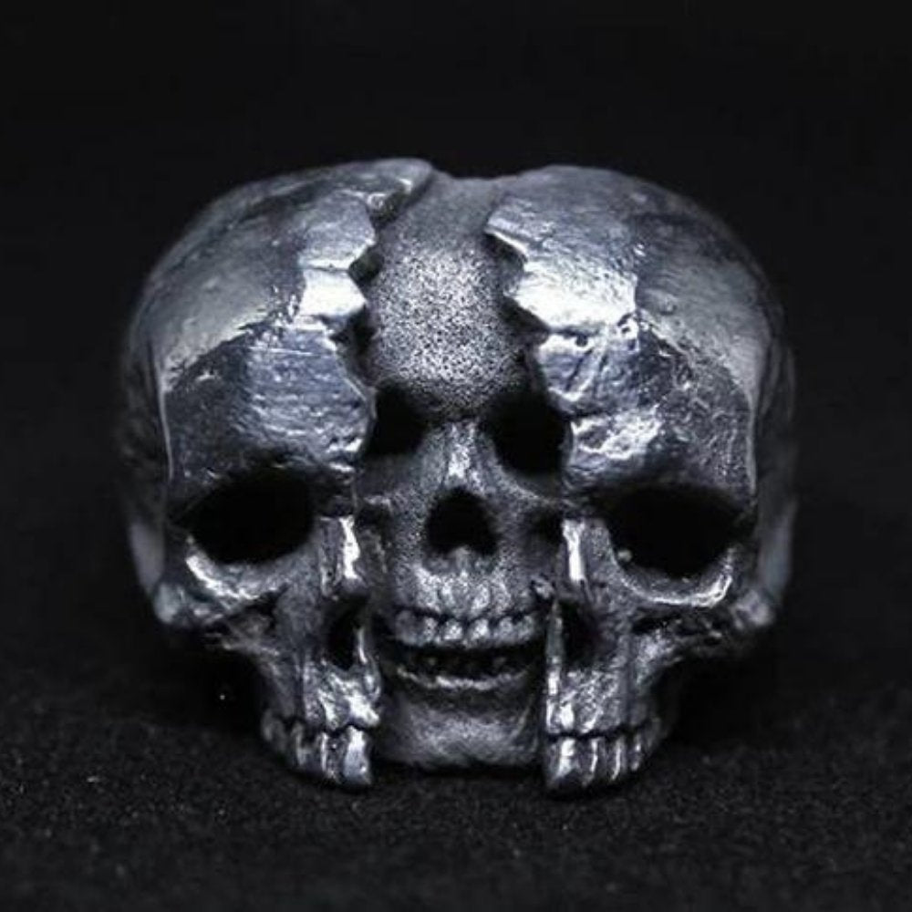 Calvarium Three-Headed Skulls Ring