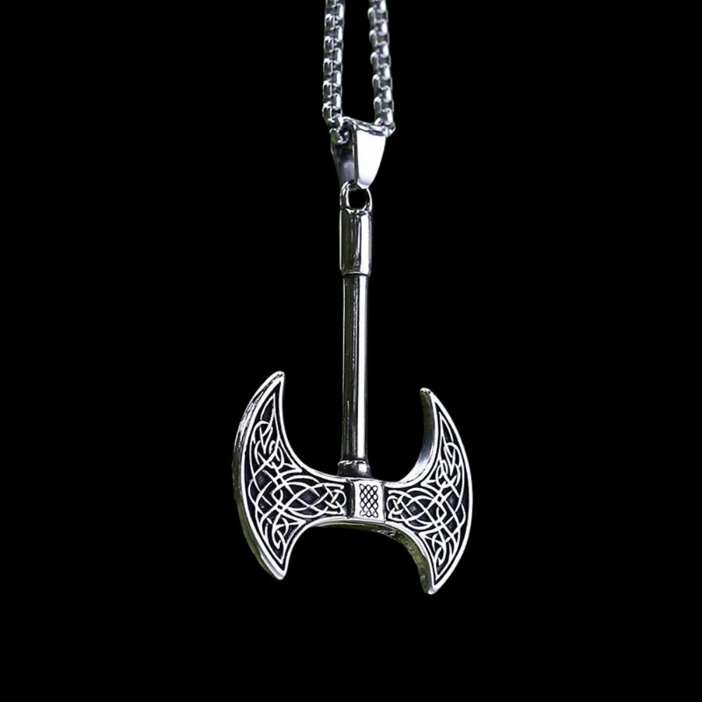 Celtic Knot Sailor Axe Pendant - Chrome Cult