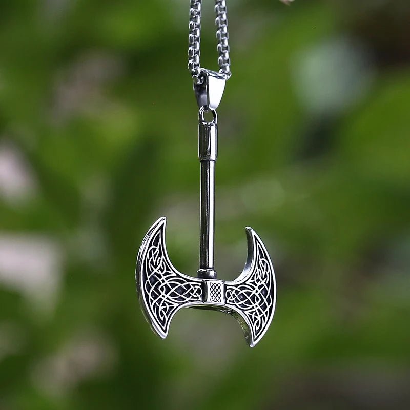 Celtic Knot Sailor Axe Pendant - Chrome Cult