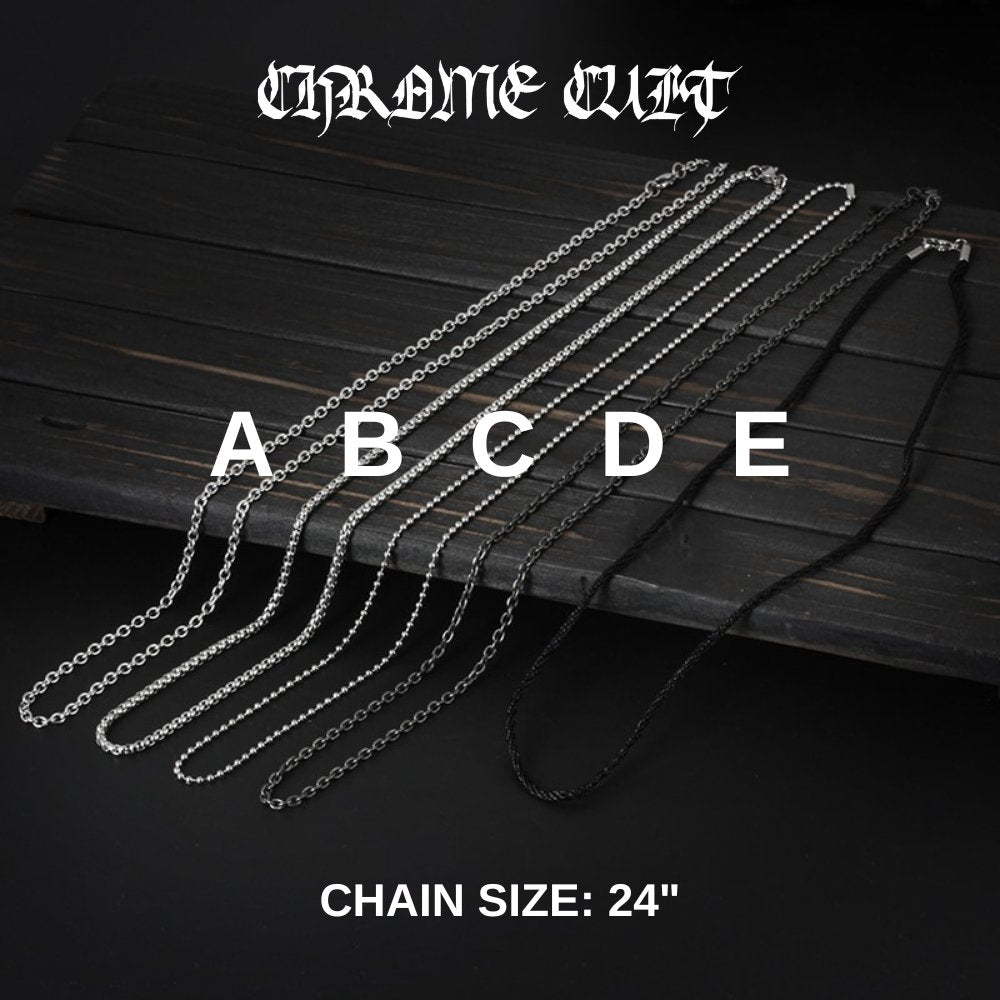 Chains Of Heart Pendant - Chrome Cult