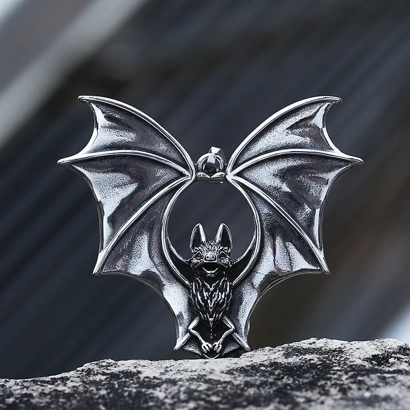 Chiroptera Bat Pendant - Chrome Cult