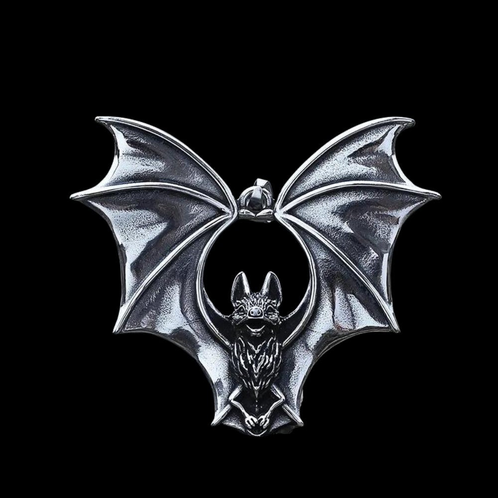 Chiroptera Bat Pendant - Chrome Cult