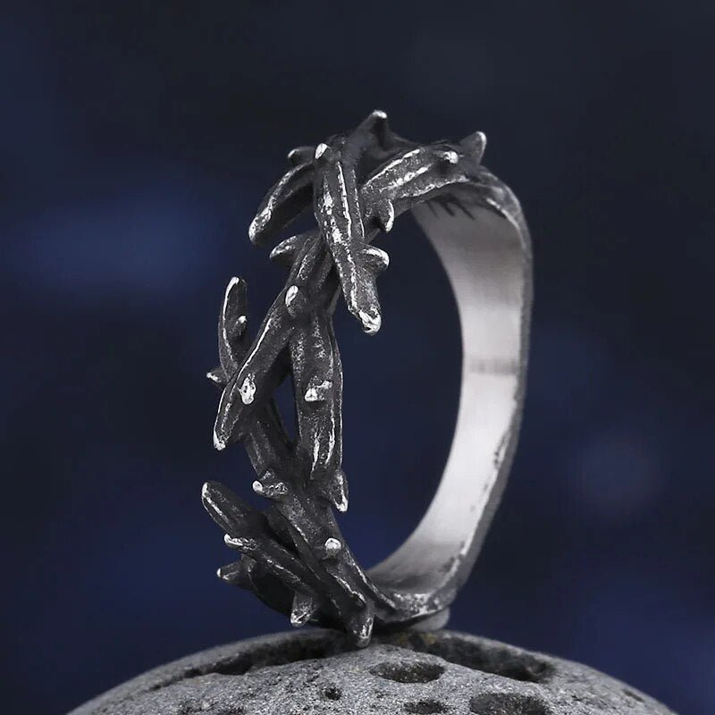 Christ Thorn Crown Ring - Chrome Cult