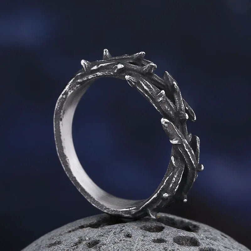 Christ Thorn Crown Ring - Chrome Cult