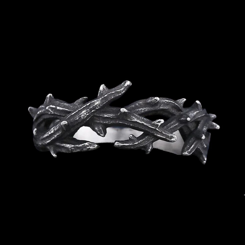 Christ Thorn Crown Ring - Chrome Cult