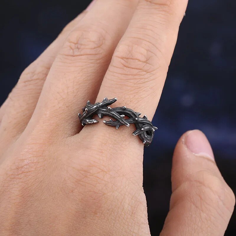 Christ Thorn Crown Ring - Chrome Cult
