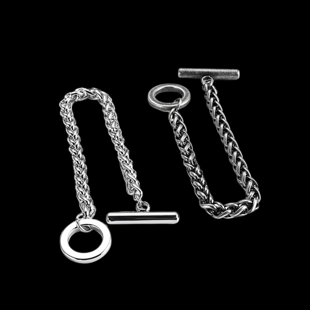 Circle Bar Franco Bracelet - Chrome Cult
