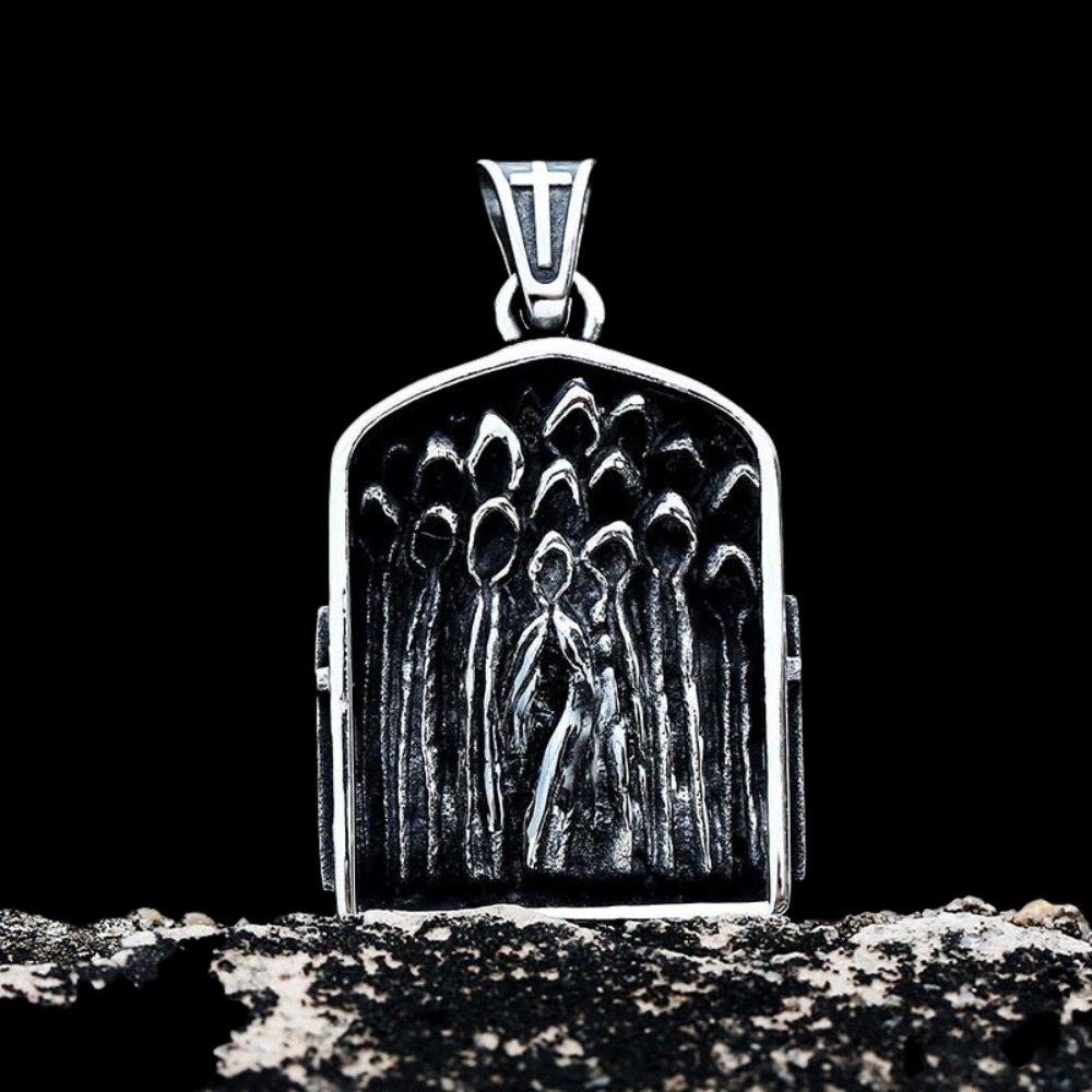 Cloaked Cult Cross Pendant - Chrome Cult