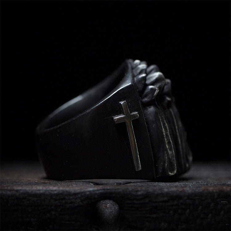 Cloaked Cult Cross Ring