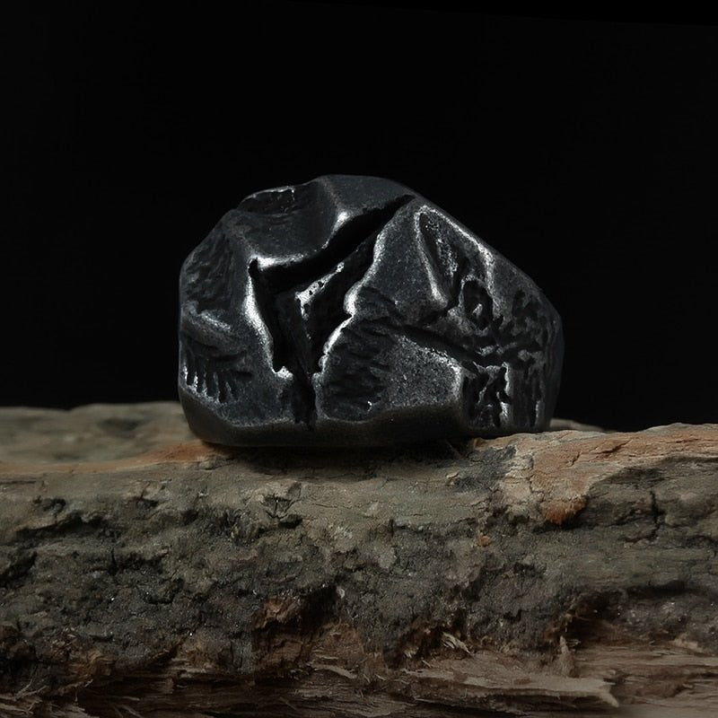Cracked Fossil Ring