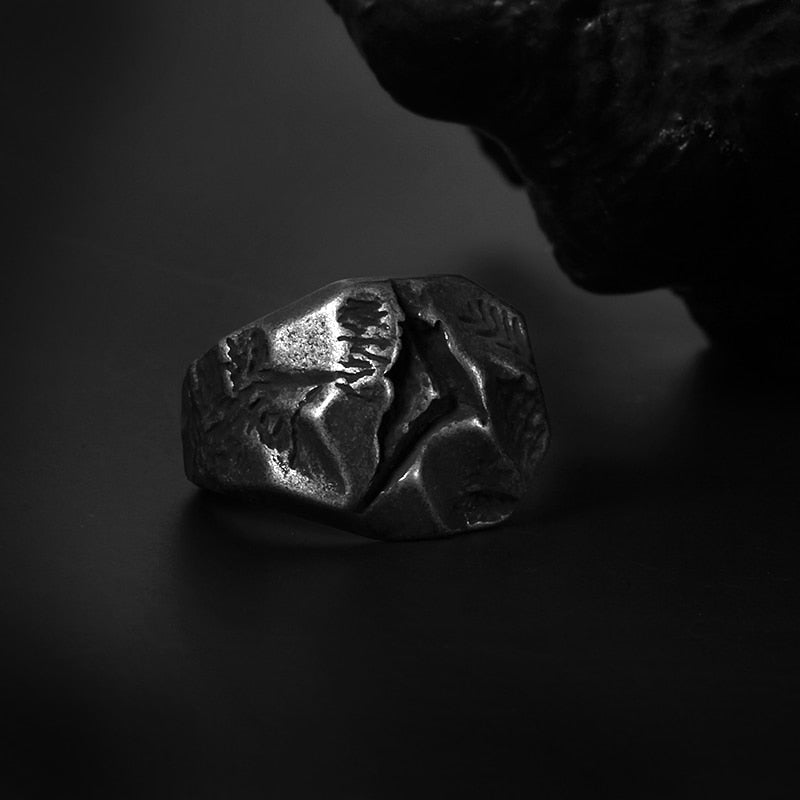 Cracked Fossil Ring